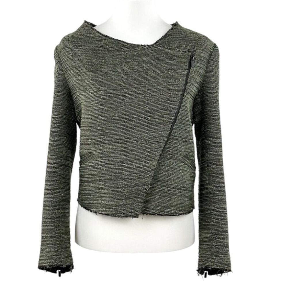 Comptoir des Cotonniers Green Moto Jacket Blazer XS